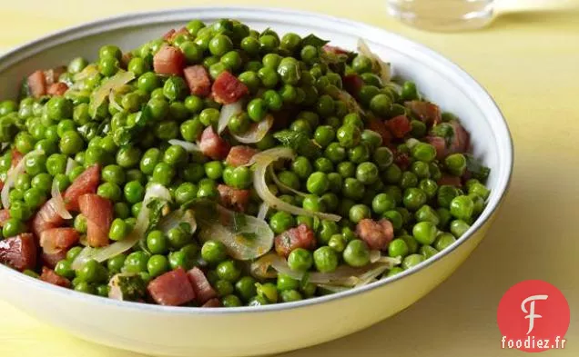 Petits pois et pancetta