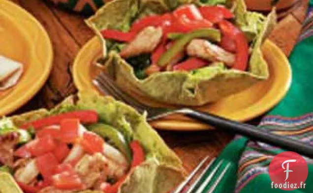 Bols de tortillas et de fajitas