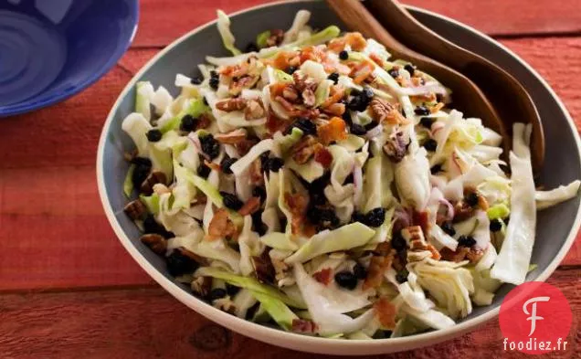 Salade de chou rouge, blanche et myrtille