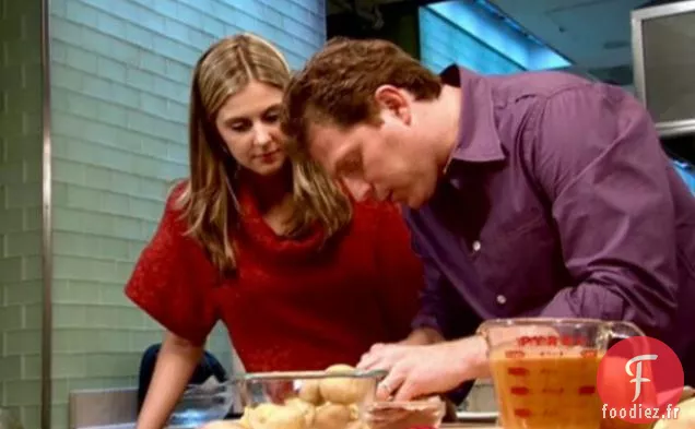 Brochettes de porc, pommes de terre et fromage de chèvre au paprika fumé