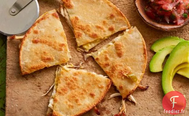 Quesadillas au poulet, au chili et au fromage
