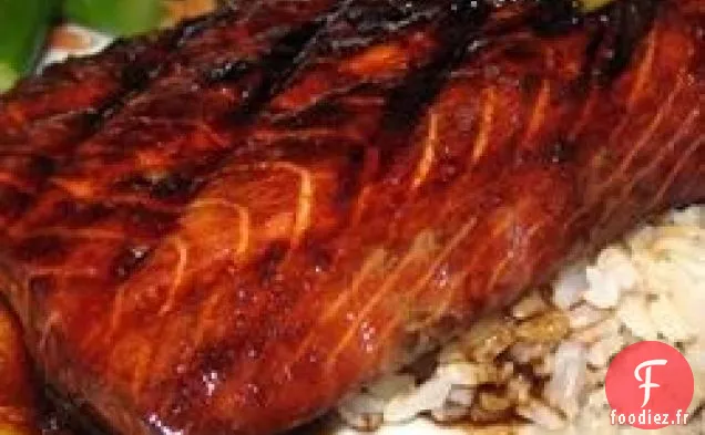 Saumon d'Alaska grillé aux pétards