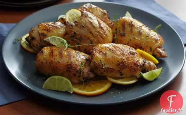 Cuisses de poulet marinées aux agrumes grillées
