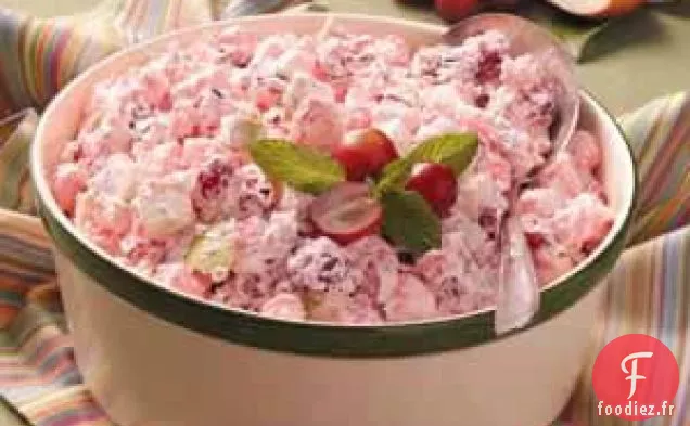 Salade crémeuse aux canneberges et aux pommes