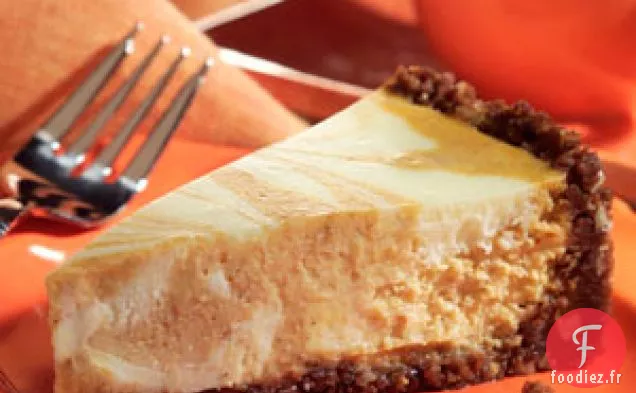 Gâteau au fromage tourbillonnant à la citrouille