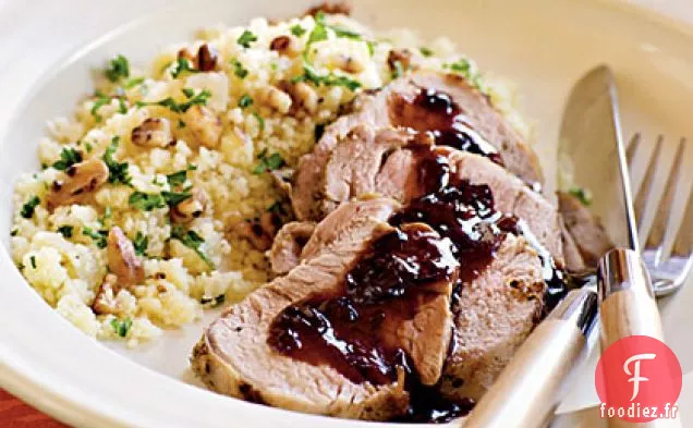 Porc Frotté au Fenouil avec Réduction Échalote-Grenade