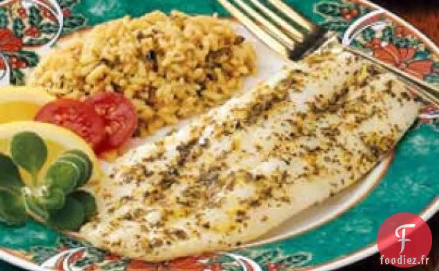 Filets de poisson au beurre d'agrumes et d'herbes