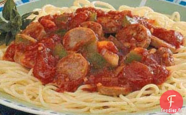 Spaghetti à la saucisse italienne