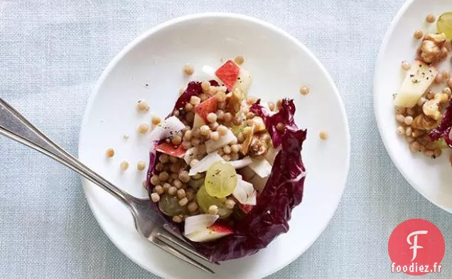 Salade Waldorf revisitée avec vinaigrette aux pommes