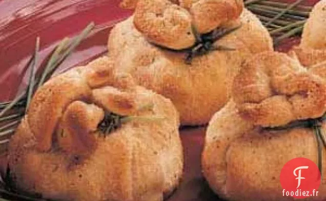 Paquets de croissants salés