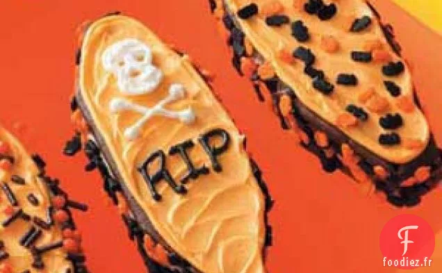 Sandwichs à la crème glacée en forme de cercueil