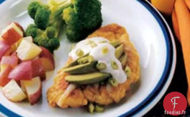 Poulet pané à l'avocat
