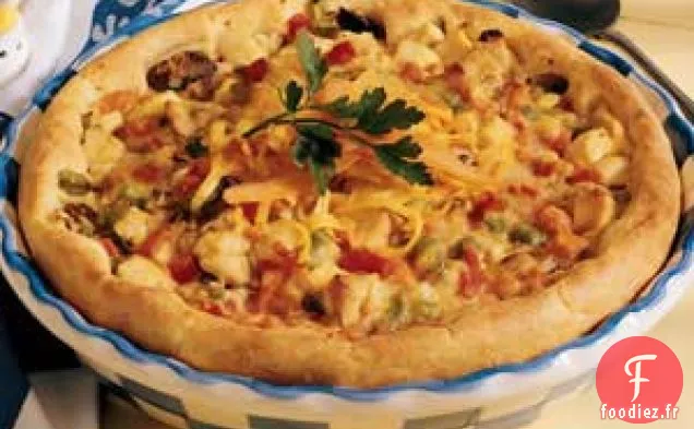Tourte au poulet à croûte salée