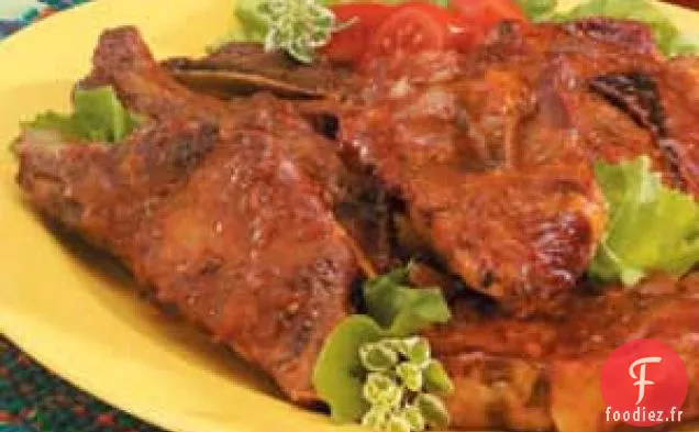 Côtes de porc grillées