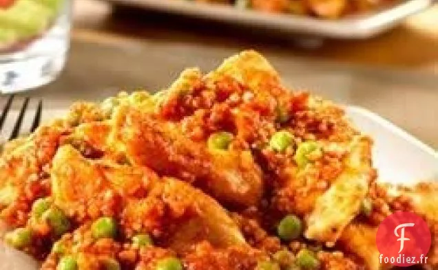 Poulet aux petits pois et au quinoa