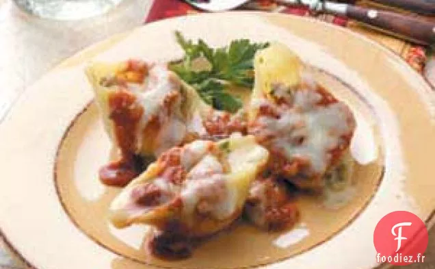 Coquilles farcies aux saucisses