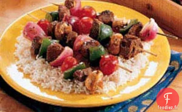 Brochettes de bœuf teriyaki