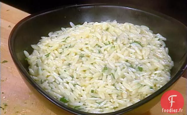 Orzo au persil et au zeste de citron