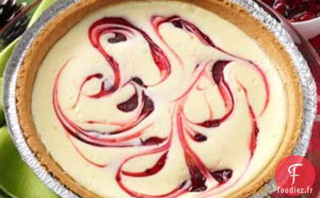 Tarte au fromage tourbillonnant aux framboises