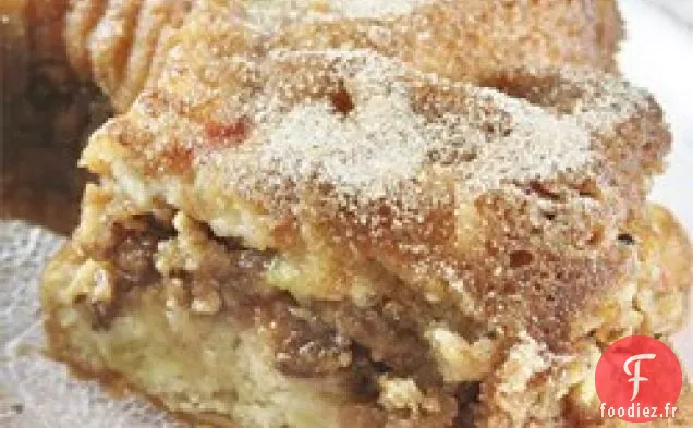 Gâteau au café fourré à la rhubarbe