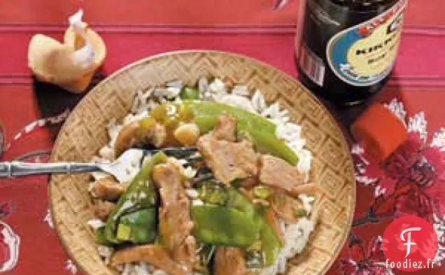 Sauté de porc et de pois