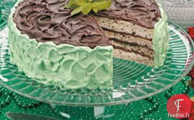 Tarte au chocolat et à la menthe