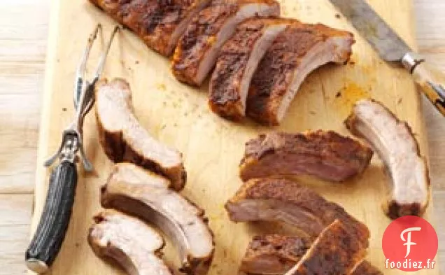 Côtes levées frottées aux épices