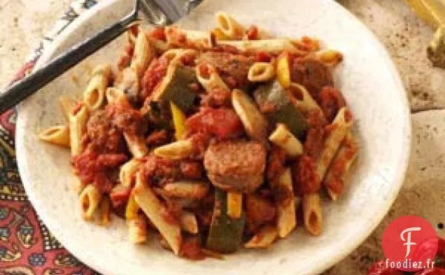 Saucisse italienne marinara avec penne