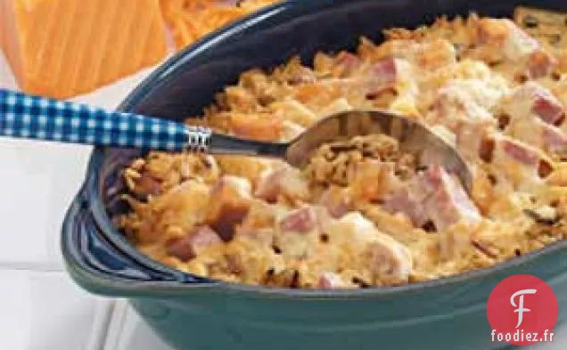 Casserole de poulet et jambon