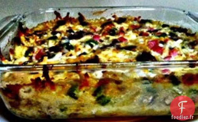 Casserole de jambon et de pommes de terre rissolées au fromage