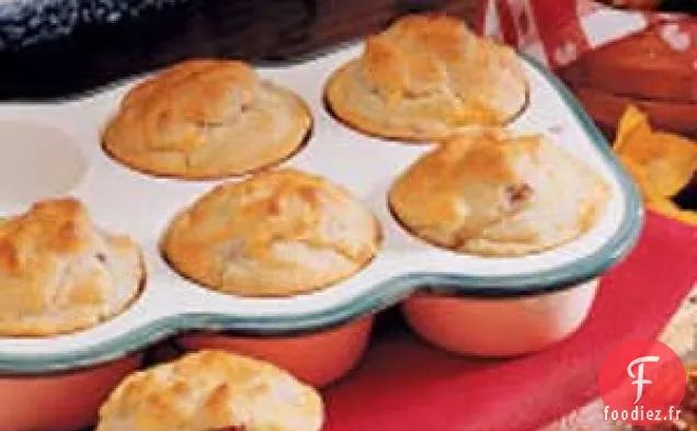 Muffins au jambon et au fromage