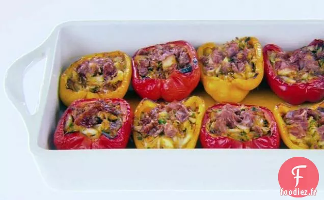 Poivrons farcis au crabe et au prosciutto