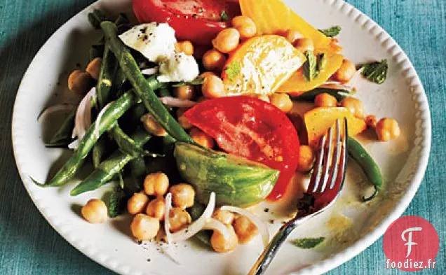 Salade du Marché au Fromage de Chèvre et Vinaigrette à l'Échalote au Champagne