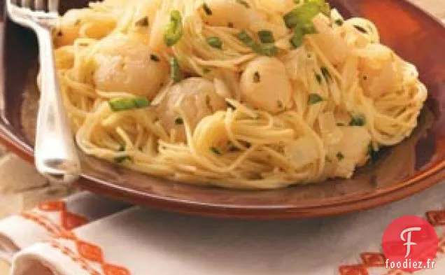 Coquilles Saint-Jacques aux cheveux d'ange