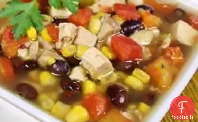 Soupe de tortilla au poulet et aux six boîtes