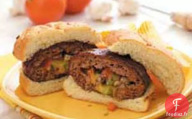 Burgers farcis au barbecue