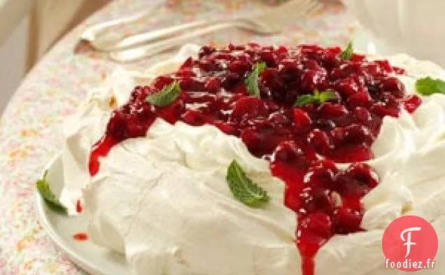 Pavlova aux canneberges