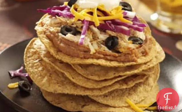 Tostadas de poulet au piment et au citron vert