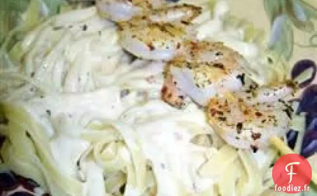 Crevettes Alfredo aux cheveux d'ange