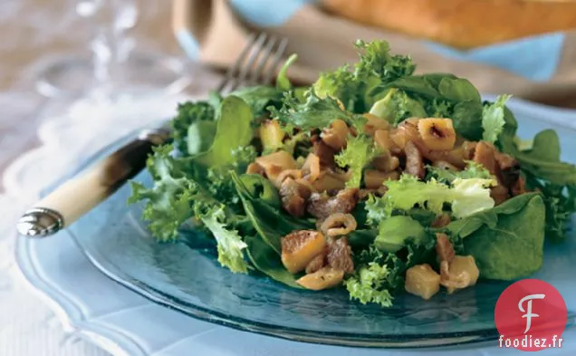 Salade Tiède De Châtaignes Et De Pommes