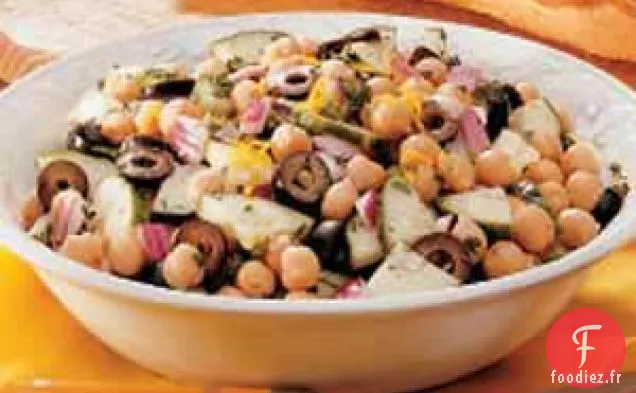Salade de concombres et pois chiches