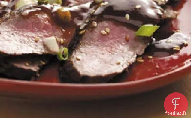 Bifteck de flanc asiatique grillé