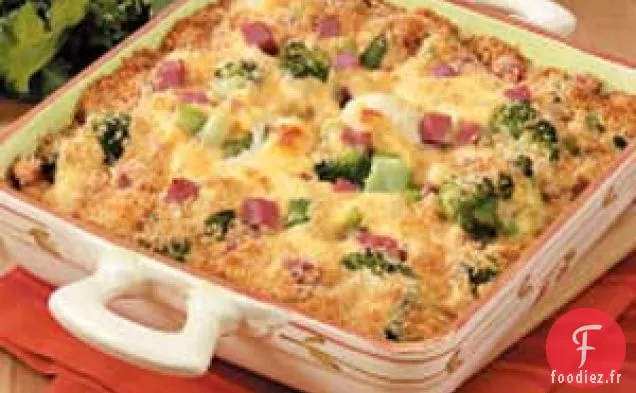 Casserole de brocoli et de chou-fleur au fromage