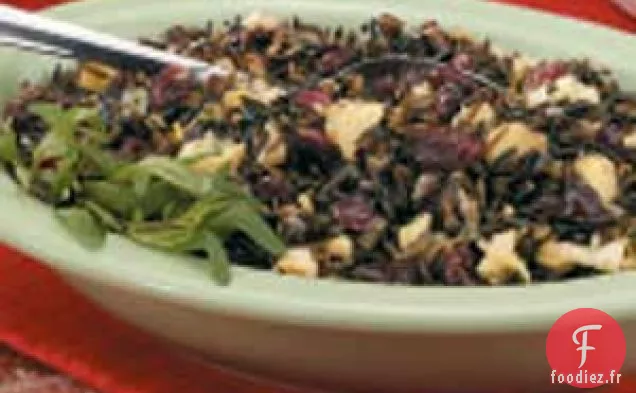 Riz sauvage aux pommes et aux canneberges