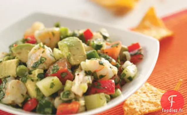 Salsa aux crevettes et à l'avocat