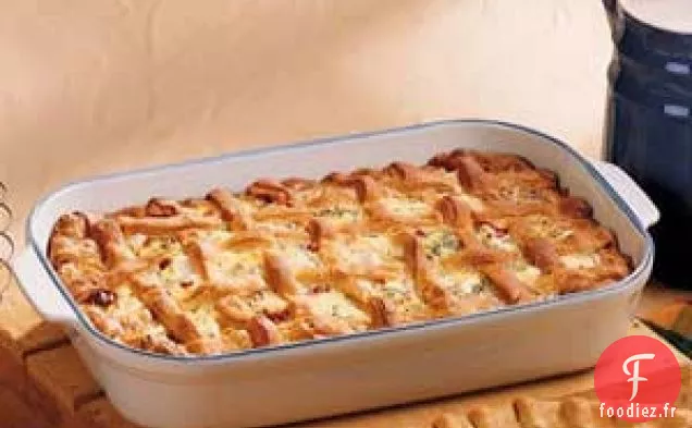 Tarte aux saucisses en treillis