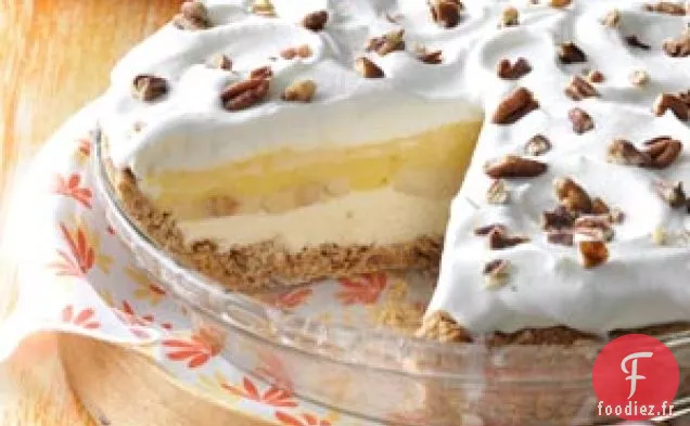 Tarte crémeuse aux bananes et aux noix de pécan