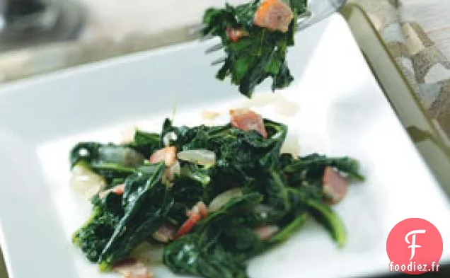Chou frisé au bacon