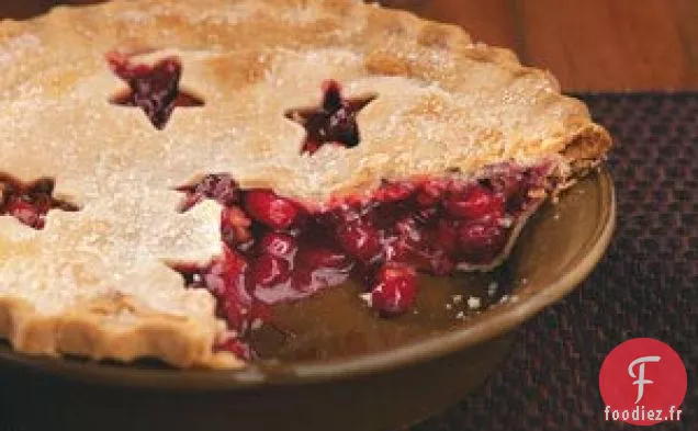 Tarte aux canneberges, aux cerises et aux noix