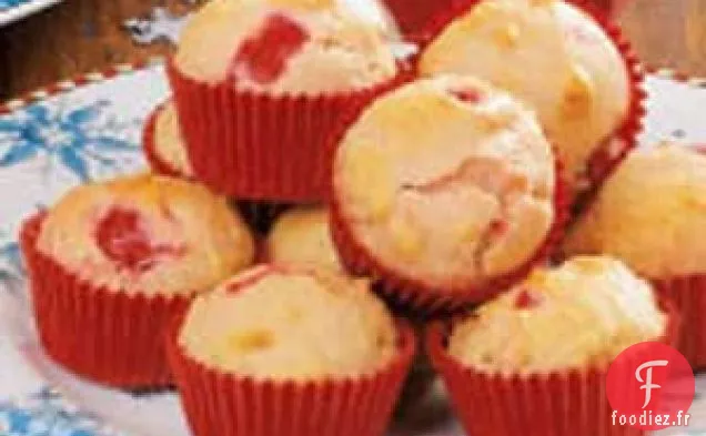 Mini muffins à la cerise et à la vanille